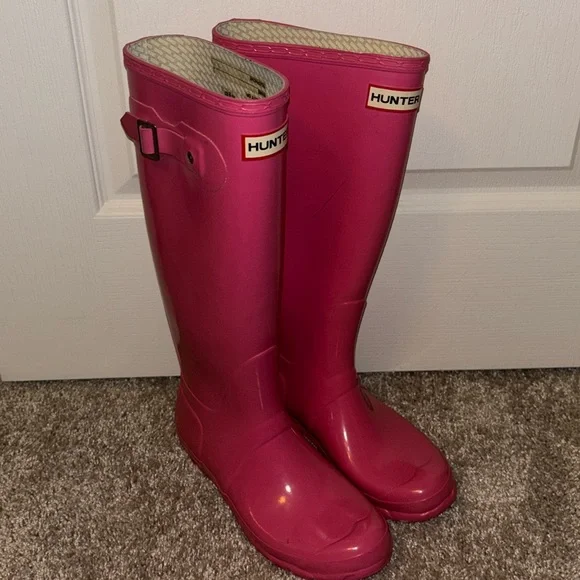 Hunter Shoes Hot Pink Hunter Rain Boots Poshmark